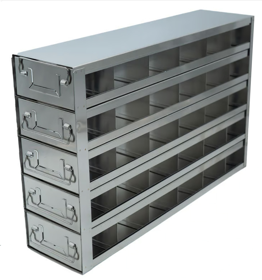 Upright Freezer Drawer Racks For (30) Total 96-well Matrix Boxes 