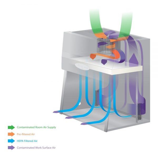 NuAire AireGard ES (Energy Saver) NU-140 Vertical Laminar Airflow ...