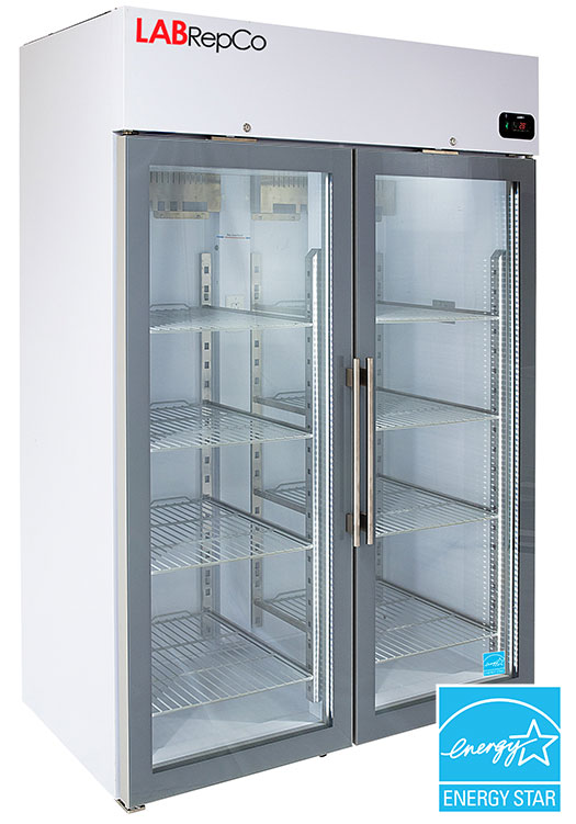 Full size Double Door Laboratory and Pharmacy Refrigerator - 45 cu