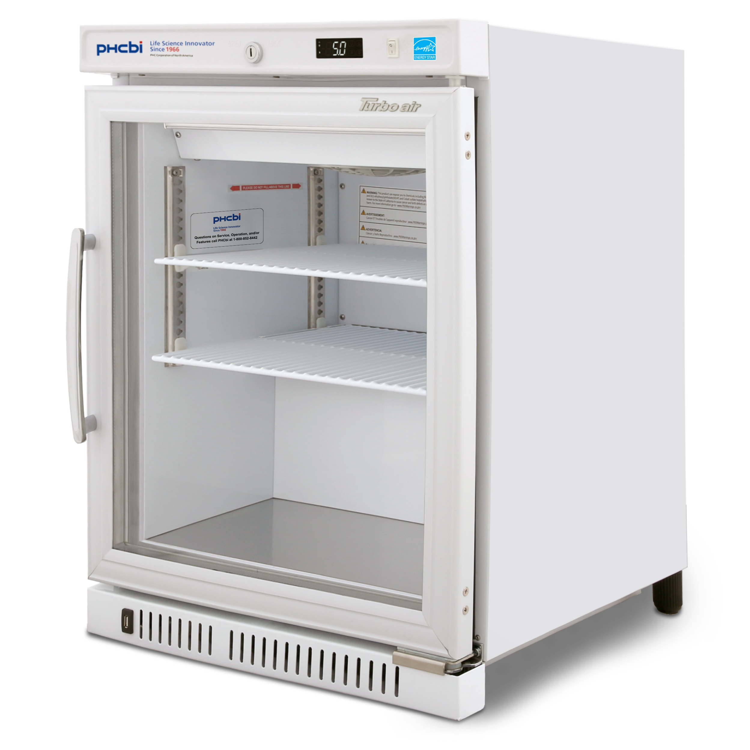 PHCbi Undercounter Medical & Laboratory Refrigerator, 3.0 Cu. Ft.