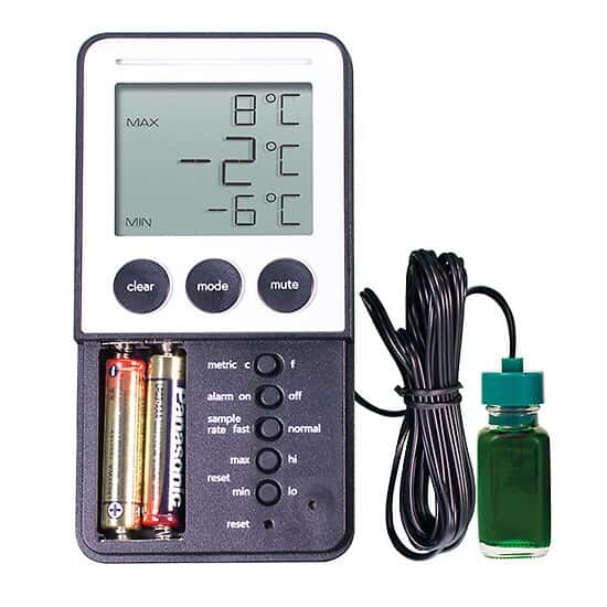 Olipiter Upgrade Freezer Thermometer, Digital Refrigerator Thermometer,  Waterproof Fridge Thermometer with Hook, LCD Display, ℃/℉ Switch + Max/Min