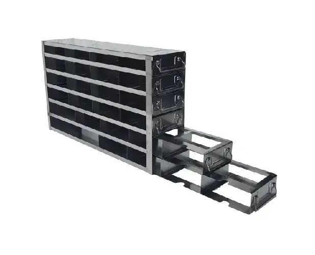 Upright Freezer Rack for 2” H Boxes - USA Scientific, Inc